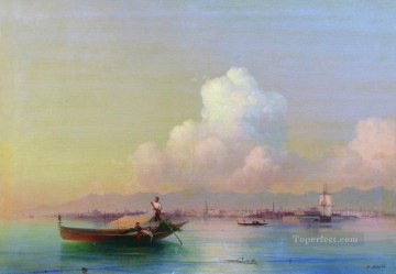 view of venice from lido 1855 Romantic Ivan Aivazovsky Russian Oil Paintings
